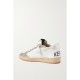 Ball Star shearling-lined distressed suede-trimmed leather sneakers Ball Star shearling-lined distressed suede-trimmed leather sneakers