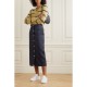 Appliquéd gabardine midi skirt Appliquéd gabardine midi skirt