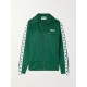 Webbing-trimmed piqué track jacket Webbing-trimmed piqué track jacket