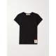 Appliquéd distressed cotton-jersey T-shirt Appliquéd distressed cotton-jersey T-shirt