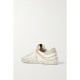 Superstar chain-embellished distressed leather and suede sneakers Superstar chain-embellished distressed leather and suede sneakers