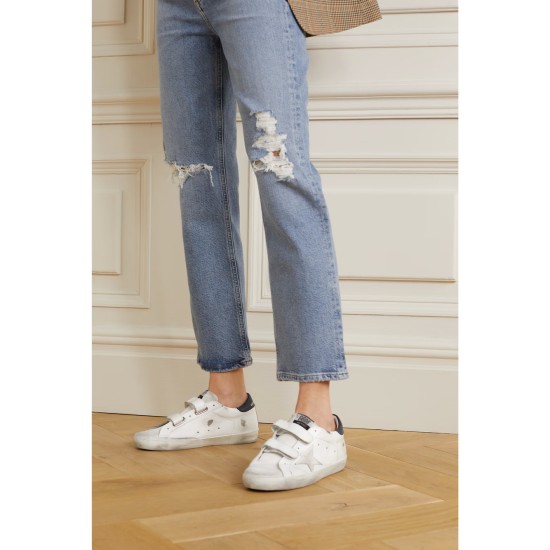 Old School distressed leather sneakers Old School distressed leather sneakers