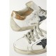 Superstar distressed suede-trimmed printed leather sneakers Superstar distressed suede-trimmed printed leather sneakers