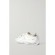 Old School shearling-lined distressed glittered leather sneakers Old School shearling-lined distressed glittered leather sneakers
