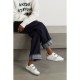 Old School shearling-lined distressed glittered leather sneakers Old School shearling-lined distressed glittered leather sneakers