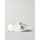 Old School shearling-lined distressed glittered leather sneakers Old School shearling-lined distressed glittered leather sneakers