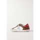 Superstar distressed leopard-print calf hair, leather and suede sneakers Superstar distressed leopard-print calf hair, leather and suede sneakers