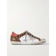 Superstar distressed leopard-print calf hair, leather and suede sneakers Superstar distressed leopard-print calf hair, leather and suede sneakers